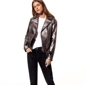 Aritzia Mackage Kenya Metallic Leather Jacket